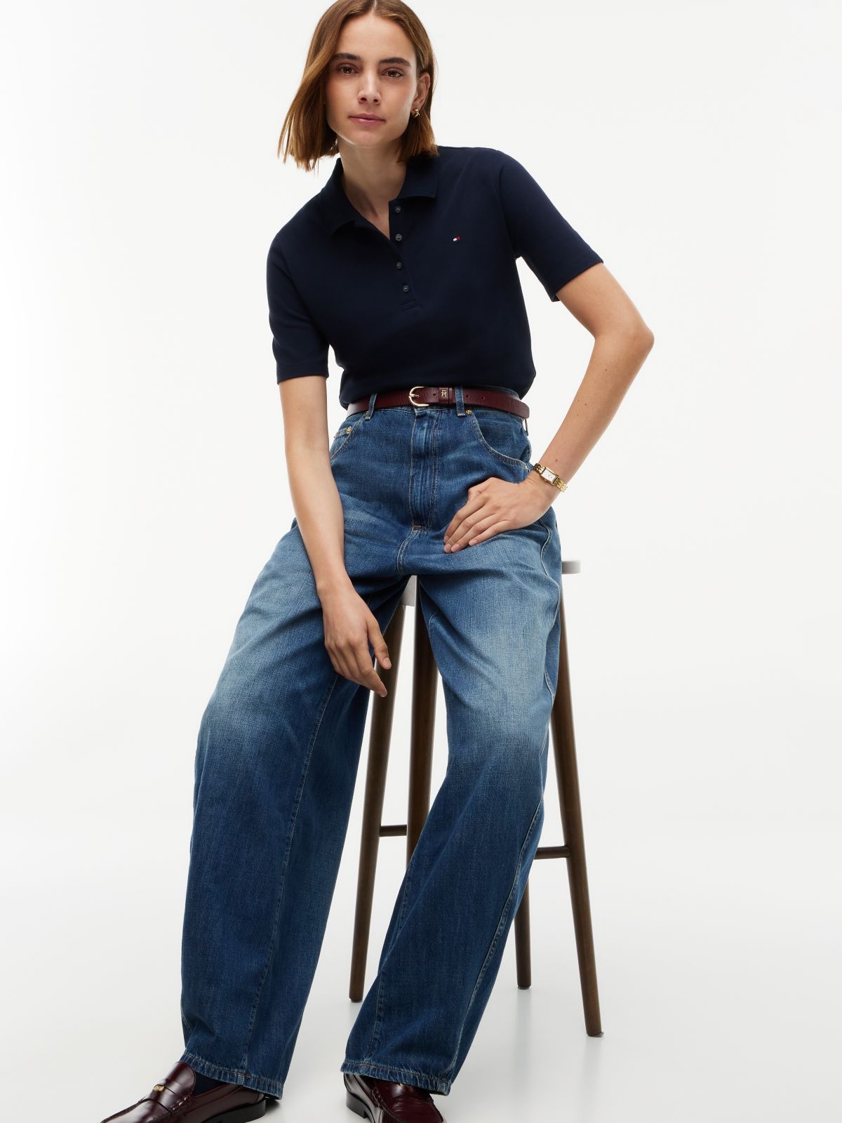 High-Rise Loose Balloon Leg Jean — Cam Mid