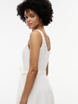 Tommy Hilfiger Belted Linen-Blend Midi Dress — фото 2
