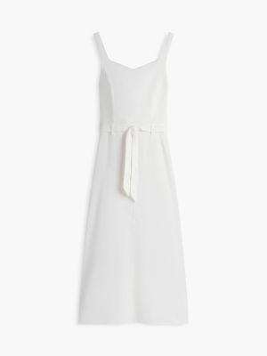 Tommy Hilfiger Belted Linen-Blend Midi Dress — фото 5