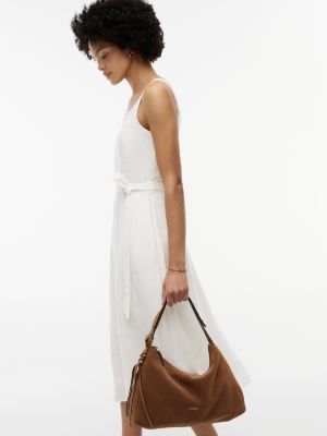 Tommy Hilfiger Belted Linen-Blend Midi Dress — фото 3
