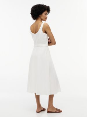 Tommy Hilfiger Belted Linen-Blend Midi Dress — фото 4