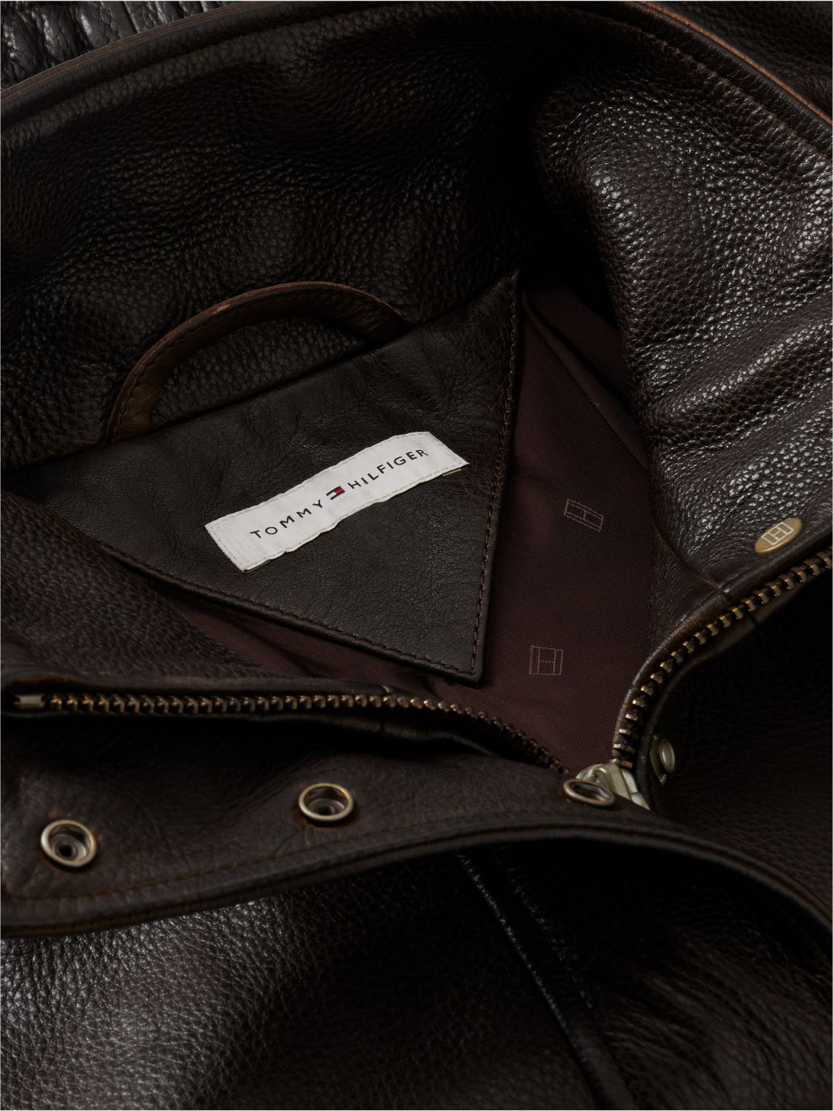 Leather Bomber Jacket — Deep Brown