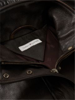 Leather Bomber Jacket — Deep Brown 8