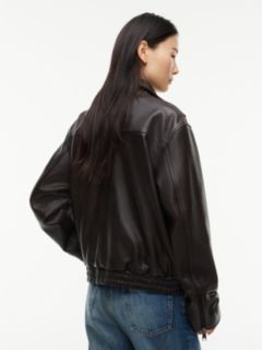 Leather Bomber Jacket — Deep Brown 6