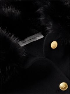 Faux Fur Wool-Blend Lady Jacket — Black 7
