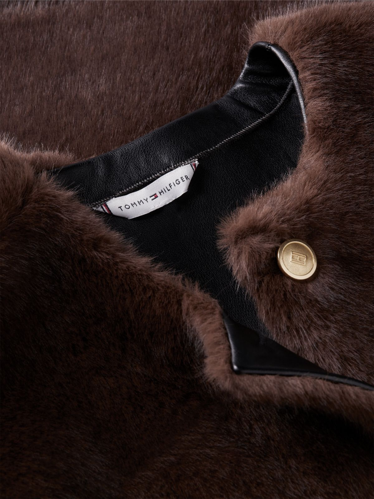 Faux Fur Lady Jacket — Chocolate