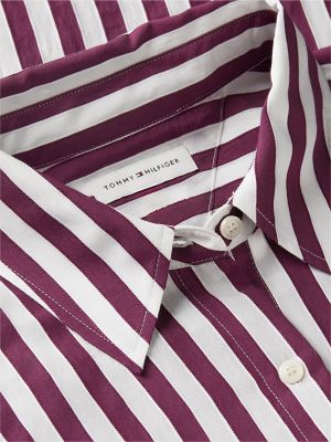 Женская рубашка Tommy Hilfiger Regular Fit Striped Fluid, цвет: Белый — фото 6