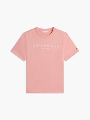 Tommy Logo T-Shirt, Carnation Pink