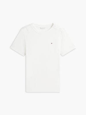 Slim Fit Rib-Knit T-Shirt, Ecru