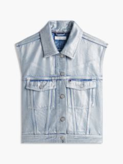 Tommy x Cadillac F1® Team Austin Denim Vest — Light Wash Denim 6