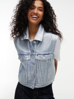 Tommy x Cadillac F1® Team Austin Denim Vest — Light Wash Denim 3