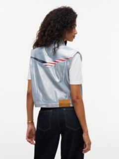 Tommy x Cadillac F1® Team Austin Denim Vest — Light Wash Denim 5