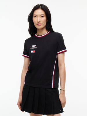 Tommy x Cadillac F1&reg; Team Striped Replica T-Shirt, Black