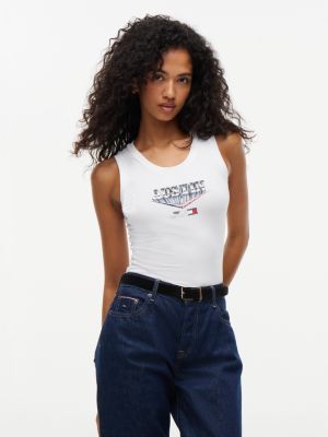 Tommy x Cadillac F1&reg; Team Austin Tank Top, White