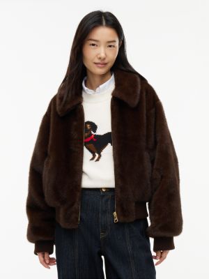 Faux Shearling Ivy Jacket, Darkened Copper