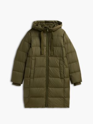 Женская куртка Tommy Hilfiger Water-Repellent Hooded Down Puffer, цвет: Olivewood — фото 5