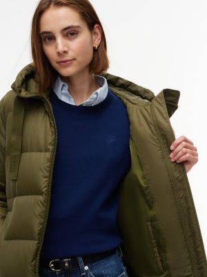 Женская куртка Tommy Hilfiger Water-Repellent Hooded Down Puffer, цвет: Olivewood — фото 3