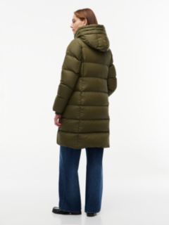 Water-Repellent Hooded Down Puffer Coat — Olivewood 4