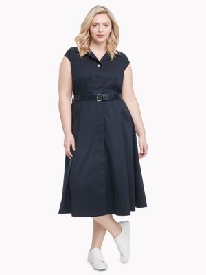 tommy hilfiger belted dress