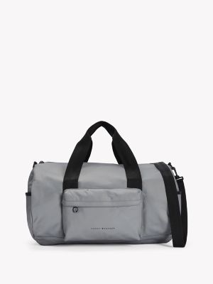 Tommy Logo Duffel Bag, Hydrogen Grey