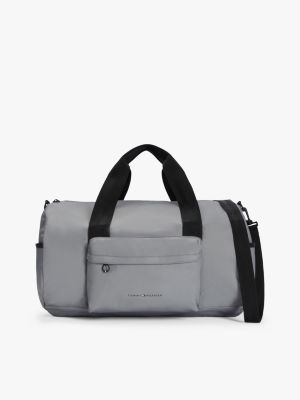 Tommy Logo Duffel Bag, Hydrogen Grey