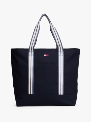 Striped Handle Tote, Sky Captain