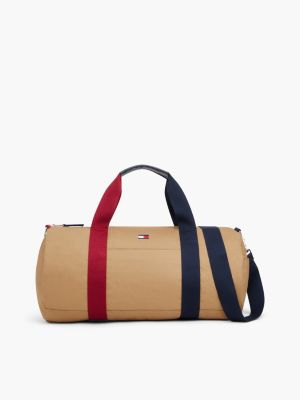 Tommy Flag Colorblock Duffel Bag, Safari Canvas Colorblock
