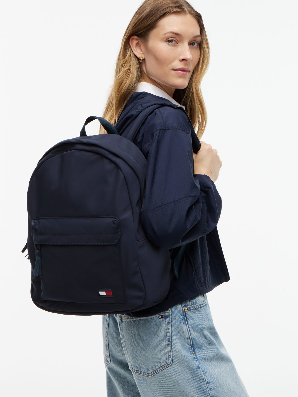 Tommy Logo Backpack — Space Blue