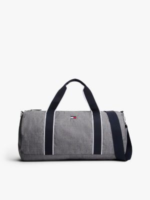 Tommy Flag Soft Heathered Duffle Bag, Zinc Grey