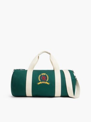Embroidered Crest Duffel Bag, Ornamental Green