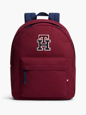 Рюкзак Tommy Hilfiger Varsity Monogram Canvas, цвет: Бордовый