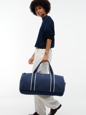 Мужская сумка Tommy Hilfiger Colorblock Canvas Duffel, цвет: Индиго / Карбоновый тёмно-синий — фото 3