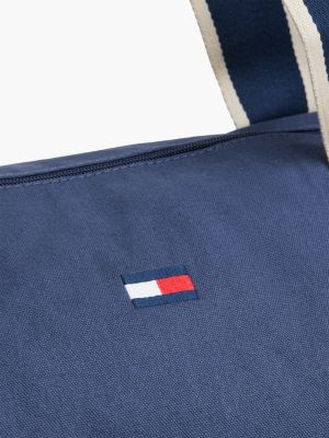 Мужская сумка Tommy Hilfiger Colorblock Canvas Duffel, цвет: Индиго / Карбоновый тёмно-синий — фото 5