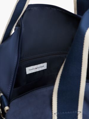 Мужская сумка Tommy Hilfiger Colorblock Canvas Duffel, цвет: Индиго / Карбоновый тёмно-синий — фото 6
