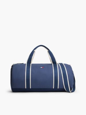 Мужская сумка Tommy Hilfiger Colorblock Canvas Duffel, цвет: Индиго / Карбоновый тёмно-синий — фото 1