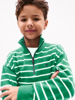 Kids' Stripe Quarter-Zip Sweater | Tommy Hilfiger