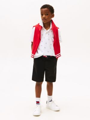 Kids' Belted Chino Short, Black