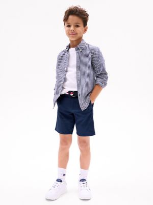 Kids' Belted Chino Short, Navy