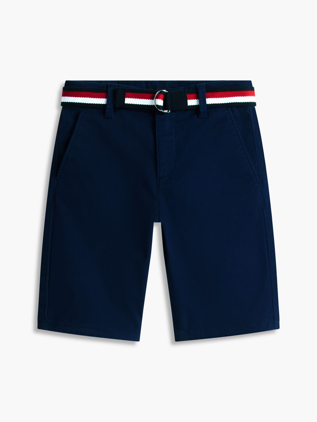 Kids' Belted Chino Short — Light Navy