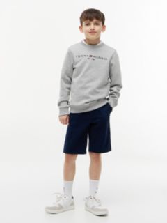 Kids' Belted Chino Short — Light Navy 2