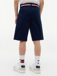 Kids' Belted Chino Short — Light Navy 3