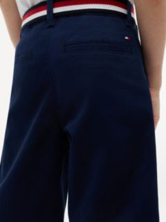 Kids' Belted Chino Short — Light Navy 4
