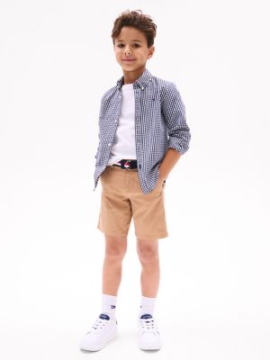 Kids' Belted Chino Short, Khaki