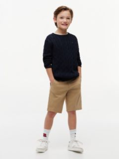 Kids' Belted Chino Short — Khaki 2