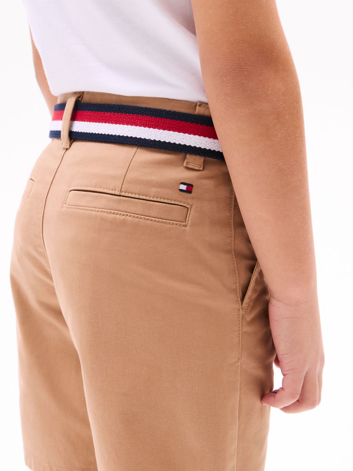 Kids' Belted Chino Short — Khaki