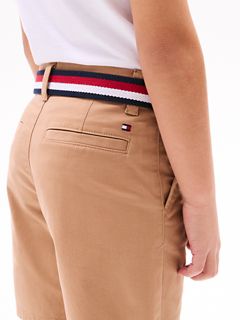 Kids' Belted Chino Short — Khaki 3