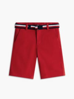 Kids' Belted Chino Short — Primary Red 6