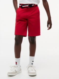 Kids' Belted Chino Short — Primary Red 1