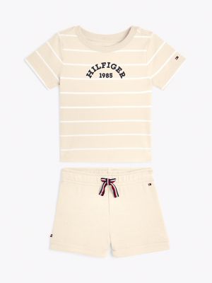 Babies' Stripe Shirt and Short Set, Calico