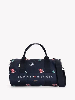 Sac polochon Tommy Letters pour enfant, bleu marine multi